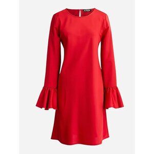 J.Crew Womens $138 Winter Garden Dress Ruby Red Size 6 BN152